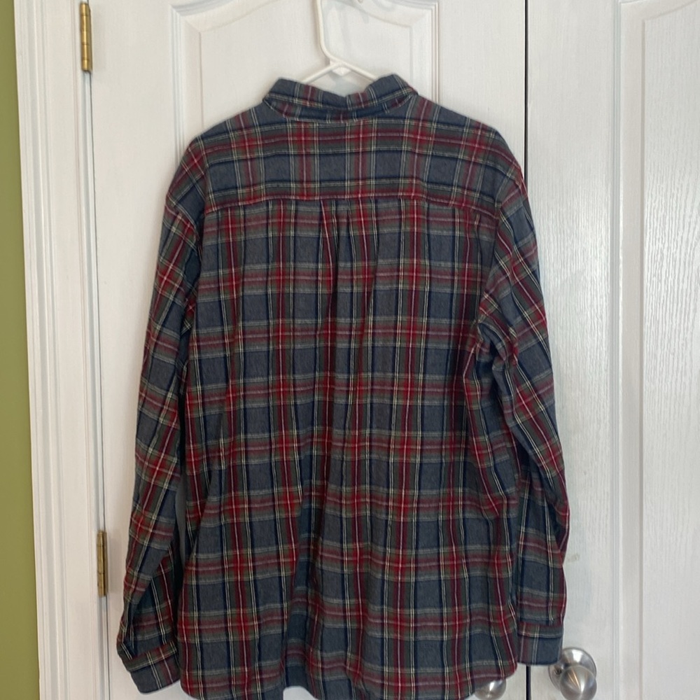 LL BEAN Scotch Plaid Cotton Flannel Shirt Men's Traditional Fit XL - Picture 6 of 7